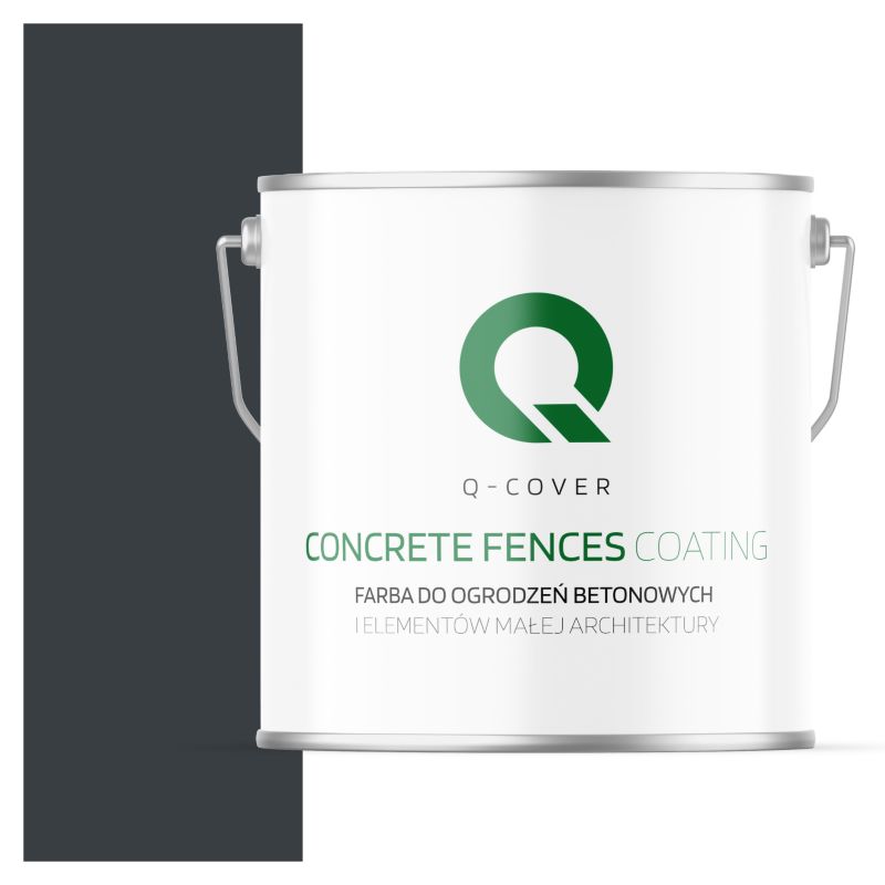 Farba do Ogrodzeń i Płotów Betonowych Q-Cover Antracyt RAL7016 5L