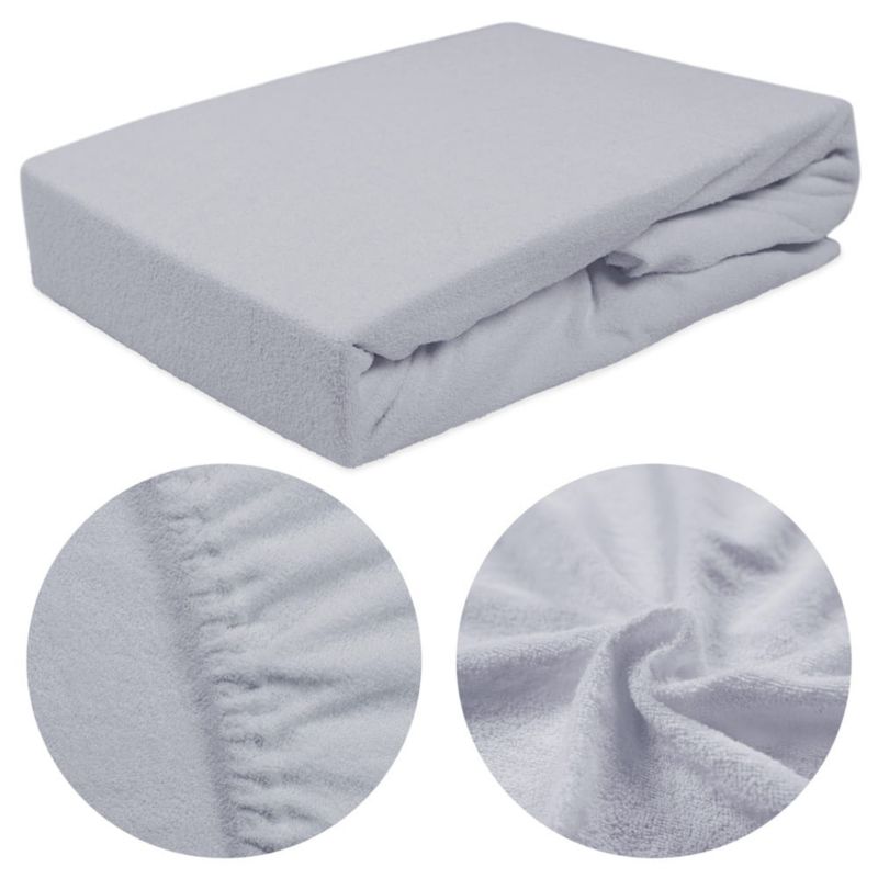 Prześcieradło frotte z gumką Darymex 160x200 kolor popiel 1 szt.