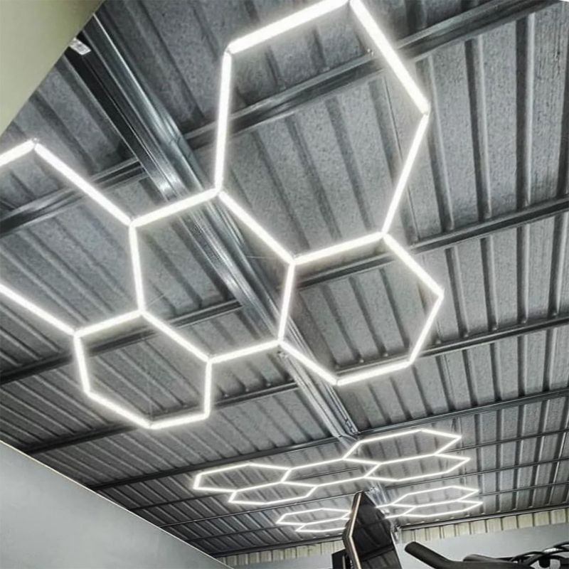 Lampa sufitowa IdeaLED HEXAGON czarno-biała LED 245W biały zimny 6500KK 23100lm IP20 - 1 szt