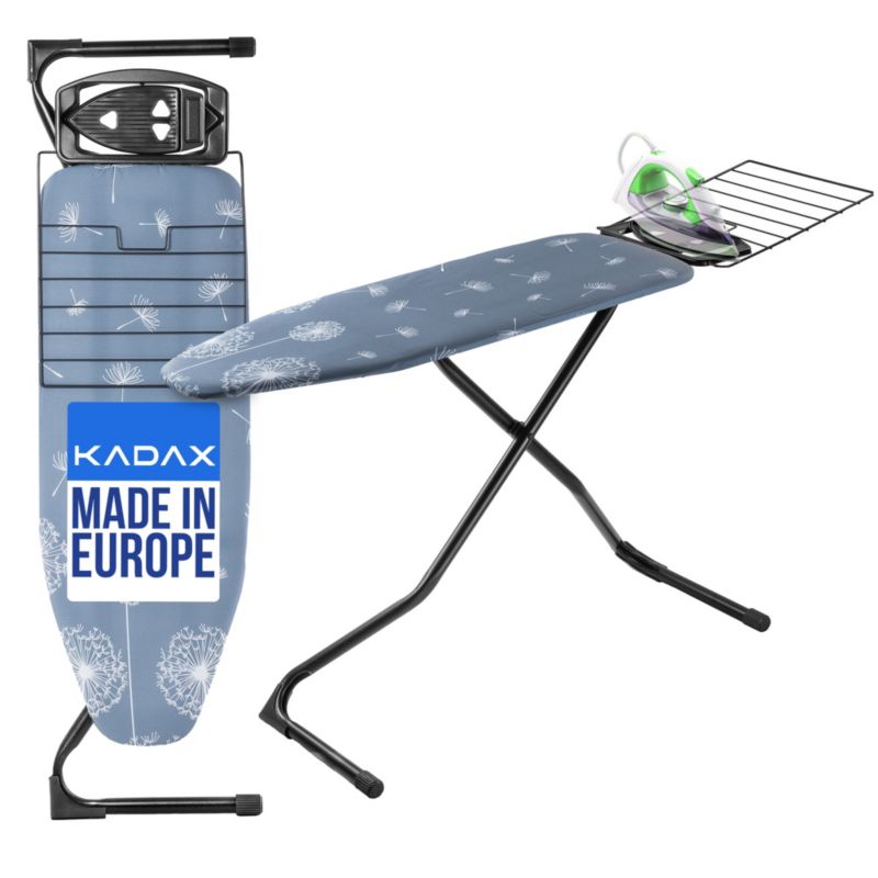 Deska Do Prasowania KADAX 120x42cm Z Uchwytem Żelazko szeroki Blat Składana 1szt.