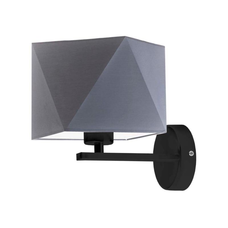 Kinkiet Volta Light Factory Simple Czarny/Szary Abażur 1xE27 1szt.