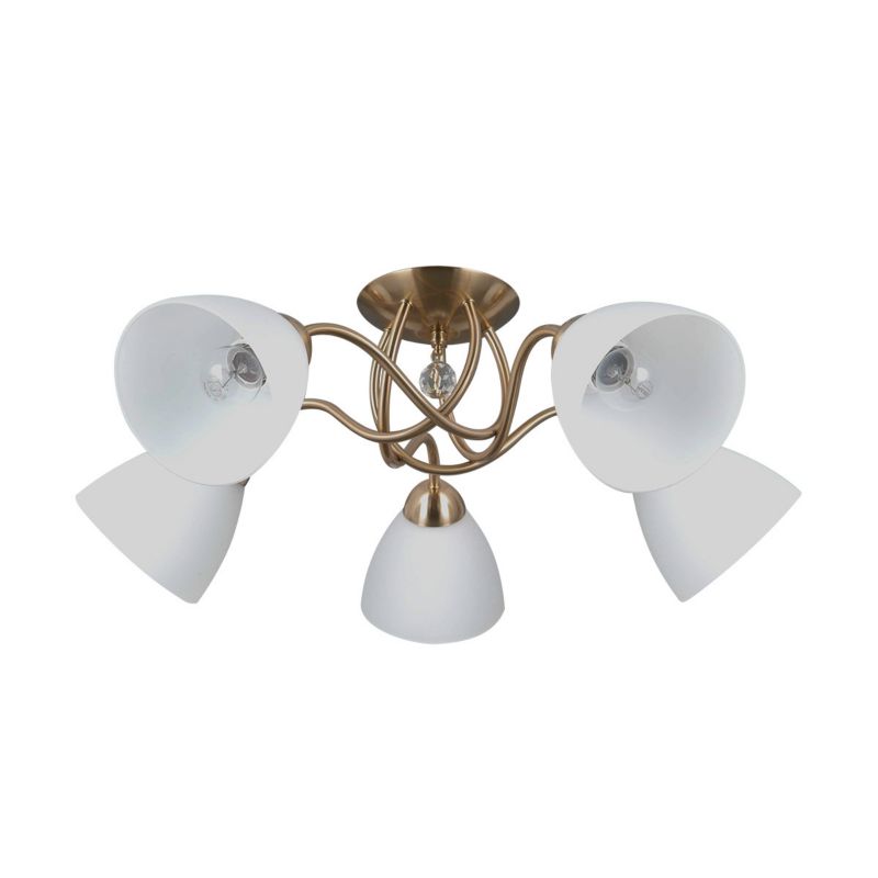 Lampa sufitowa Italux LUGANO złota 5xE27x40W wym:22x63x63cm IP20 -1 szt.