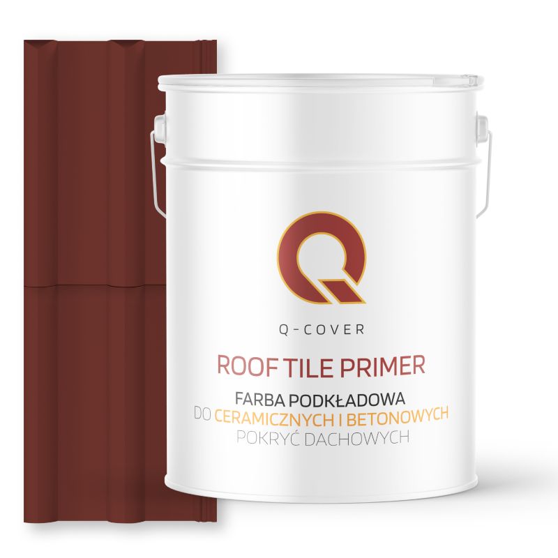 Farba Podkładowa do Dachów Ceramicznych i Betonowych Pokryć Dachowych Q-Cover Wiśniowy RAL3009 10L