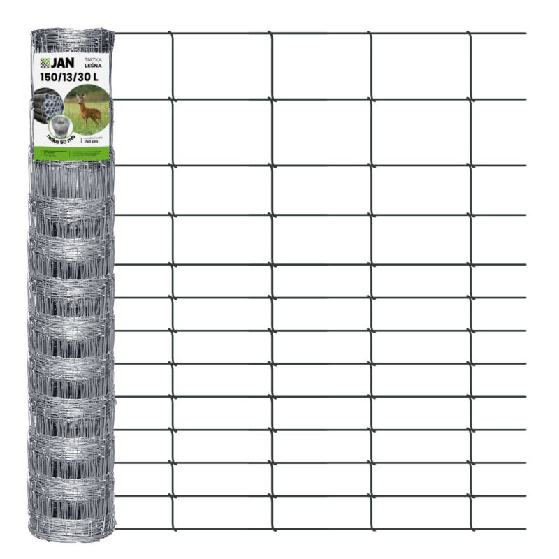 Siatka leśna ogrodzeniowa Z.P.H. JAN 150/13/30 l 50m budowlana na kury sarny 1 szt.