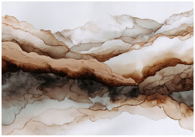 Fototapeta WALLARENA Do Sypialni Salonu Na Flizelinie Marmur Abstrakcja Kamień Brązowy 250x175 cm 16408VX5 1 szt.