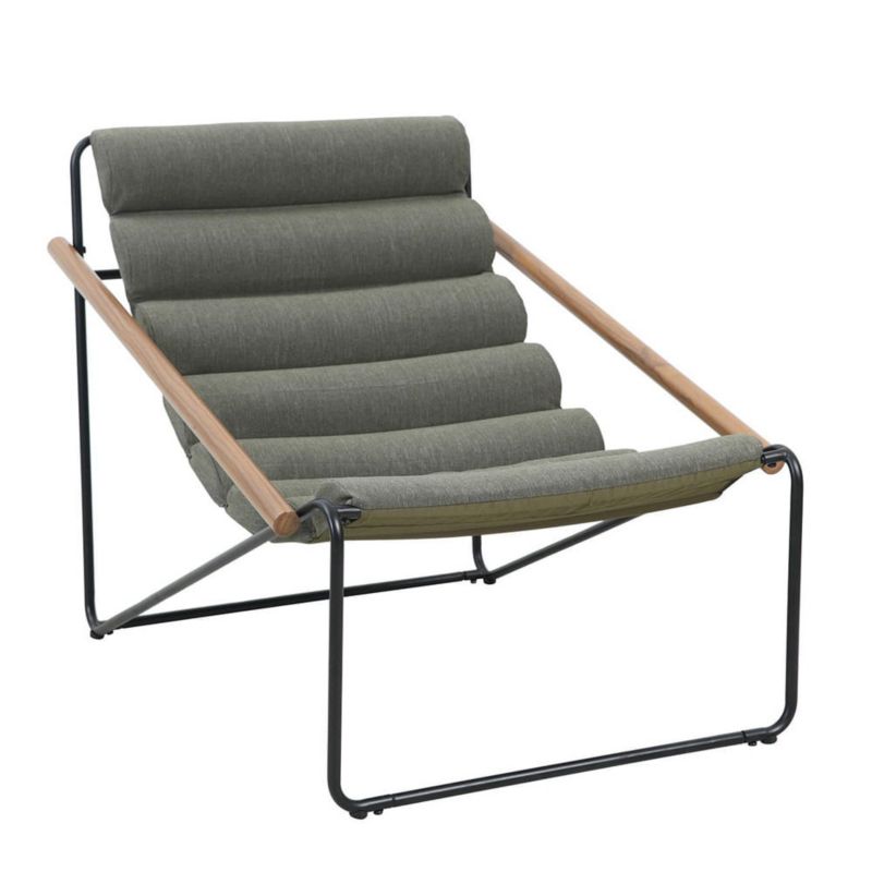 Fotel Ogrodowy Mirpol 1 os Olefinowy Stal Malowana Proszkowo , Zielono-szary 1 szt.