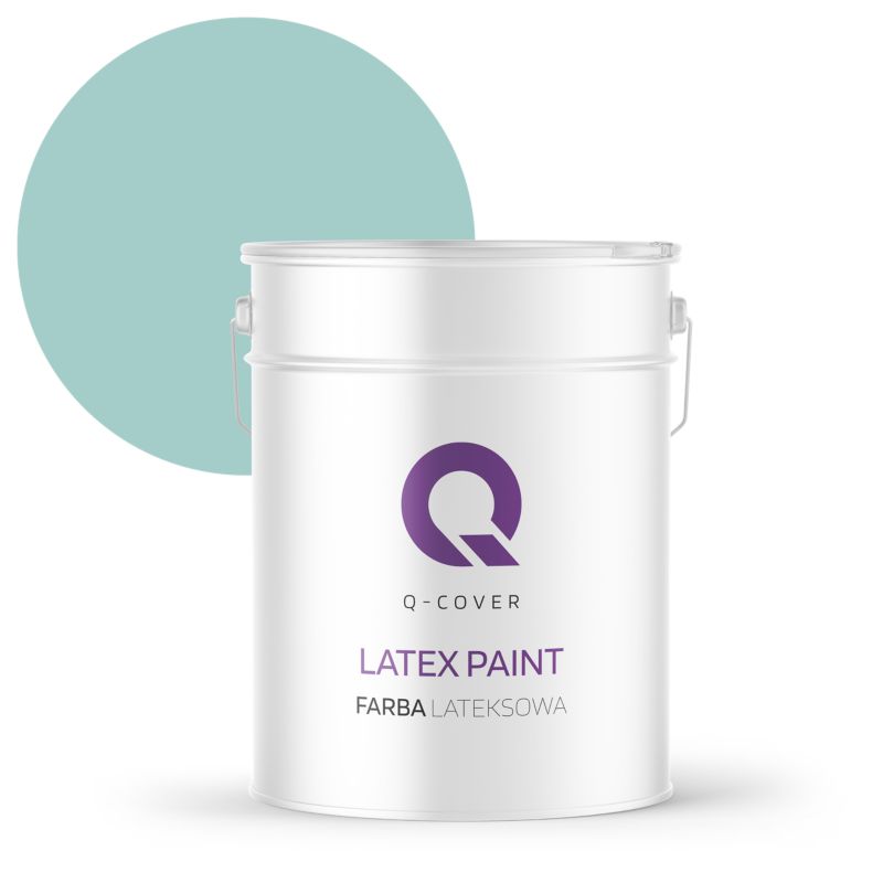 Farba Lateksowa Do Ścian i Sufitów Q-Cover Miętowy H1553 Głęboki Mat 10L