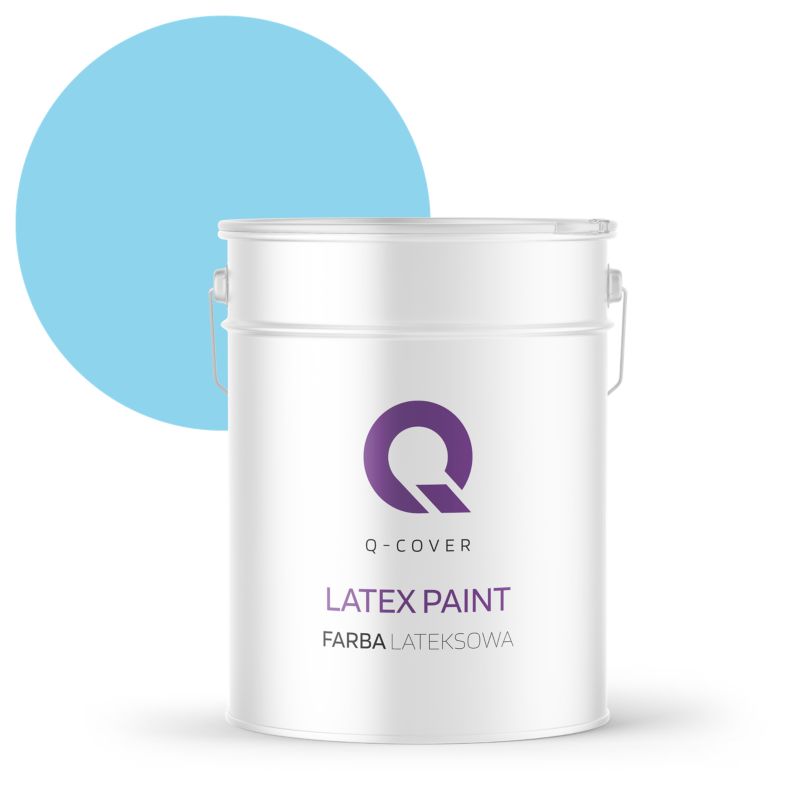 Farba Lateksowa Do Ścian i Sufitów Q-Cover Jasny niebeski H0361 Głęboki Mat 10L