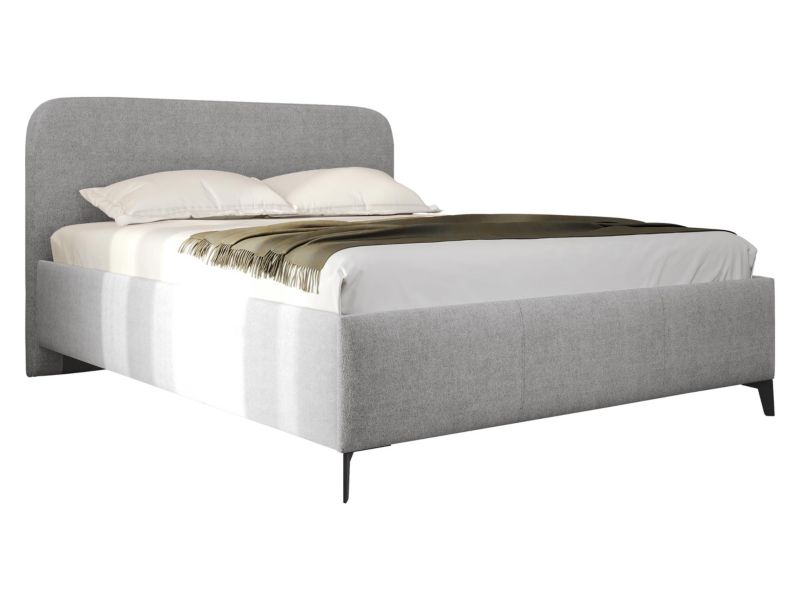 Łóżko tapicerowane MIRJAN 24 z pojemnikiem na pościel Holly 140x200 popielaty 1 szt.