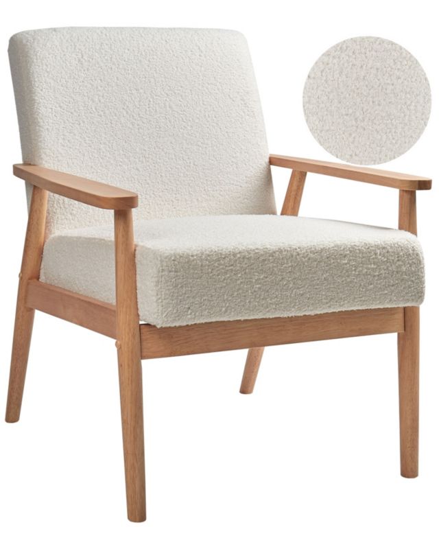 Fotel Esrum Boucle Złamana biel 1 szt.