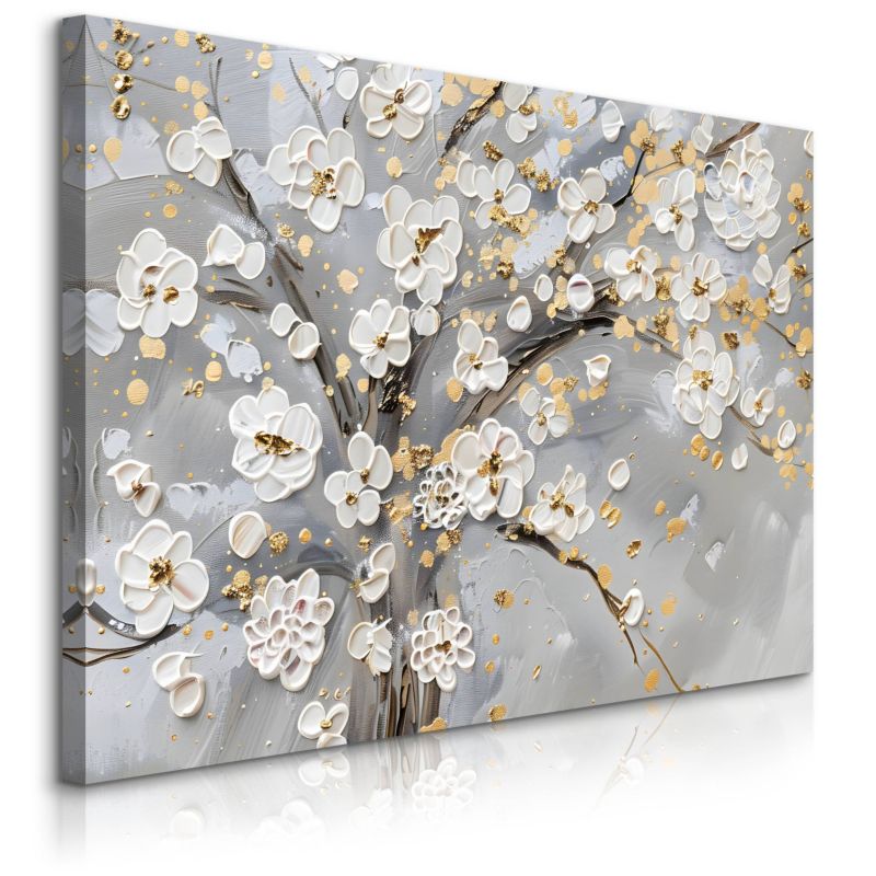 Obraz Muralo Kwiaty Abstrakcja Malarstwo Beton 90x60 1 szt.