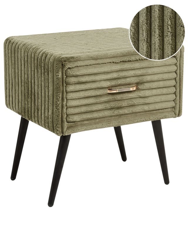 Szafka nocna Flayat Sztruks Zielony 1 szt.