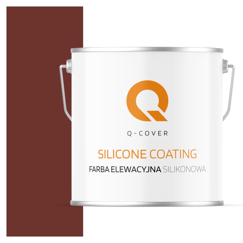 Farba Elewacyjna Silikonowa Fasadowa Q-Cover Wiśniowy RAL3009 5L
