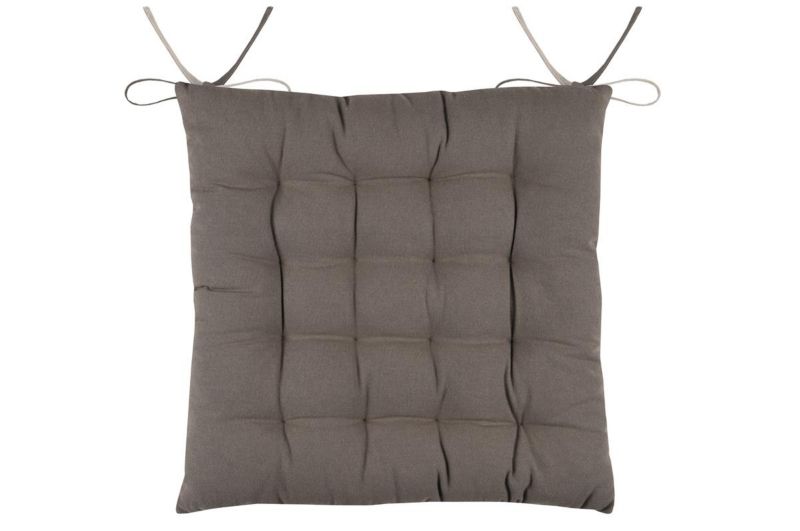 Poduszka na krzesło DUO STOF ozdobna 40x40 cm taupe brązowo beżowa 1 szt.