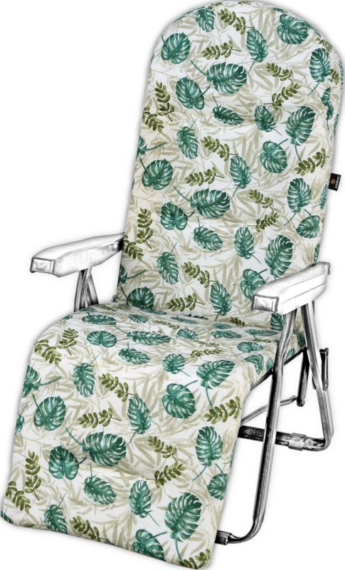 Poduszka na leżak z podnóżkiem AMPO pianka zielony beżowy niebieski 1 szt.