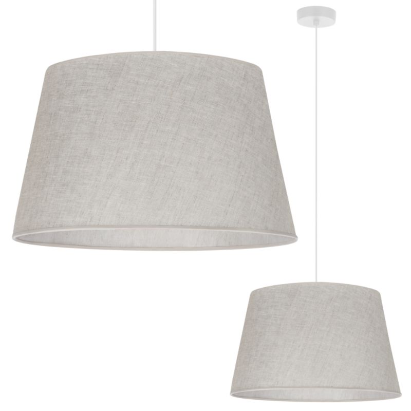 Lampa sufitowa wisząca Light Home LH Len Stożek 1x E27 60W klosz 44cm j.beżowy 1szt.