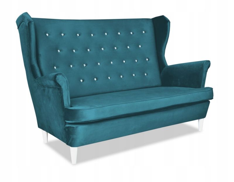 Sofa uszak do salonu nierozkładana Family Meble Diana turkusowa 1szt