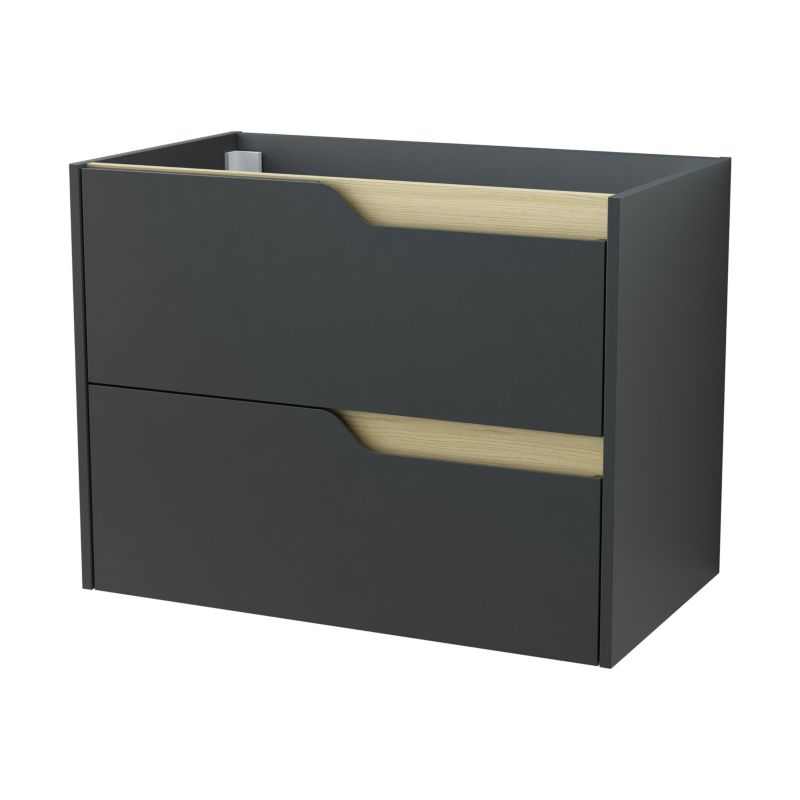 Szafka pod umywalkę Tolima wisząca 80 cm czarna