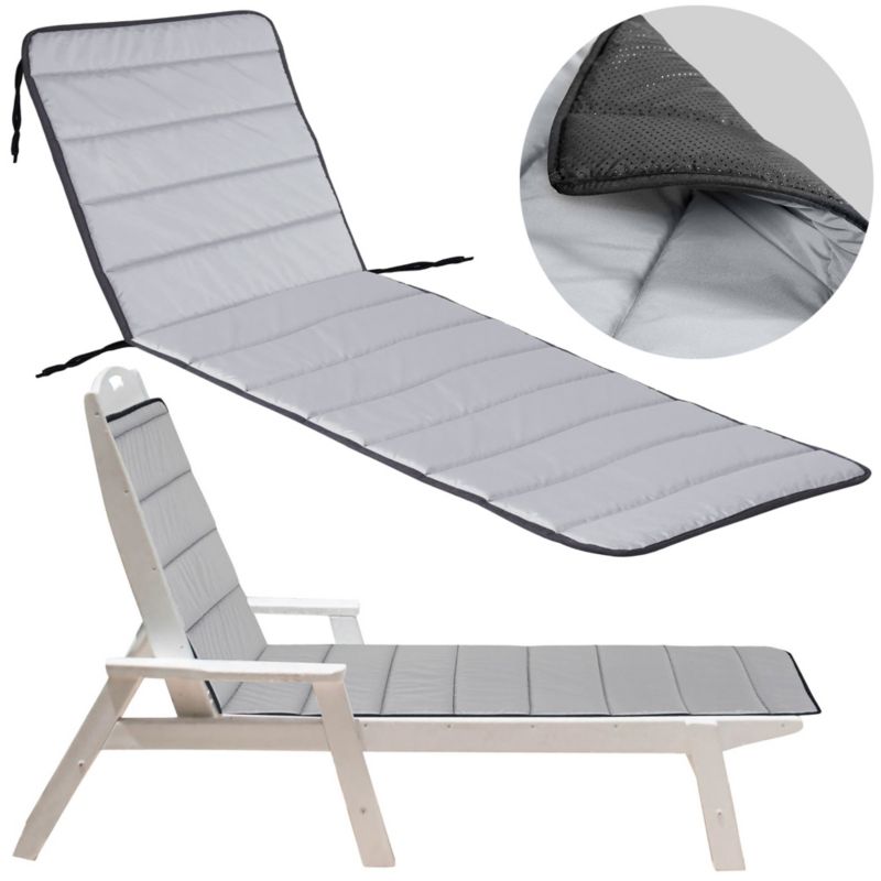 Poduszka Pikowana Z Pianki Na Ławkę Krzesło Leżak 190x60 cm EDANTI szara 1 szt.