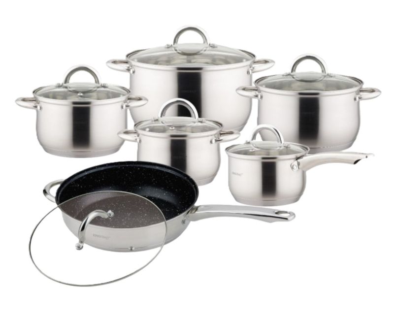 Zestaw garnków Kinghoff stalowe indukcyjne KH-4457 12szt