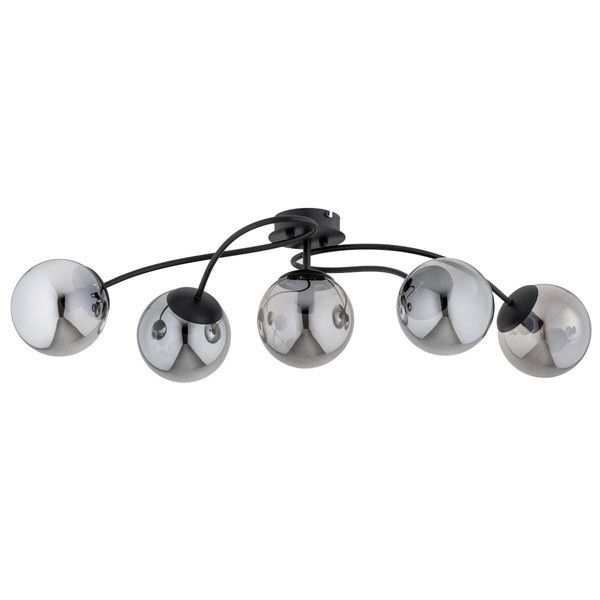 Lampa sufitowa wisząca Alfa Gilian 2417 czarna nowoczesna 5xE14 x 10W 1 szt.