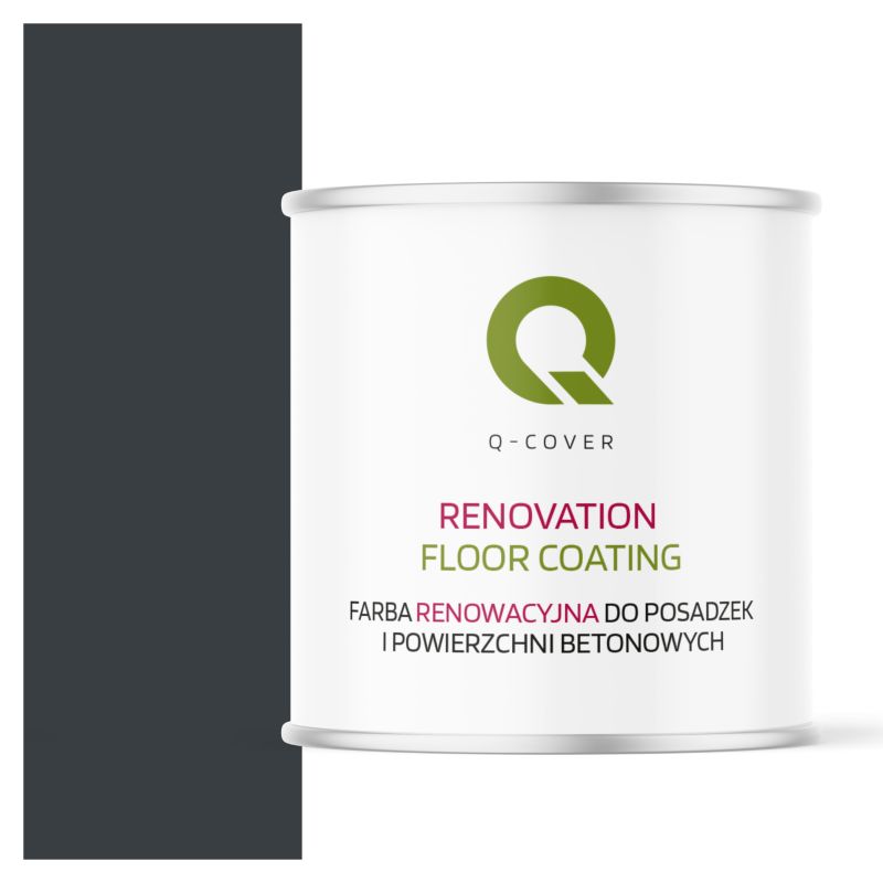 Farba Renowacyjna do Posadzek i Powierzchni Betonowych Q-Cover Antracyt RAL7016 Satyna 2.5L