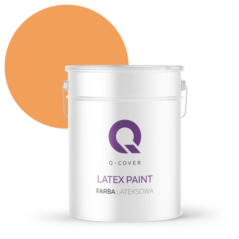 Farba Lateksowa Do Ścian i Sufitów Q-Cover Pomarańczowy H5944 Głęboki Mat 10L