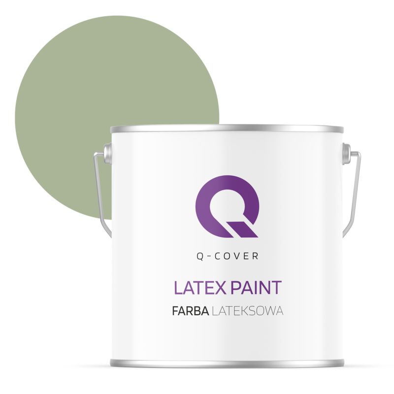 Farba Lateksowa Do Ścian i Sufitów Q-Cover Zielony H2143 Głęboki Mat 5L