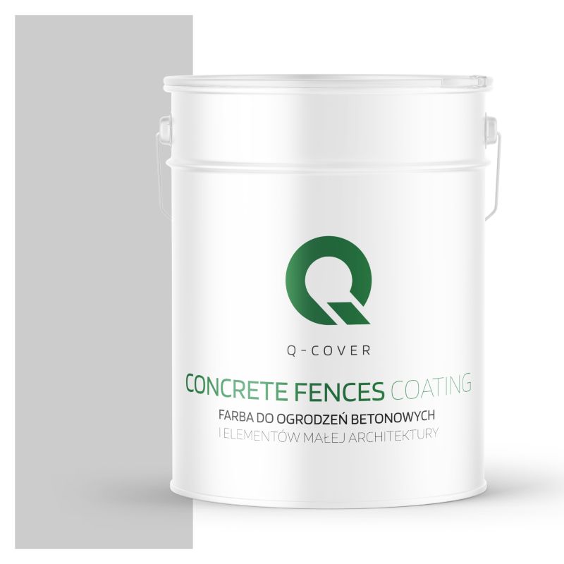 Farba do Ogrodzeń i Płotów Betonowych Q-Cover Szary Jasny F262 10L