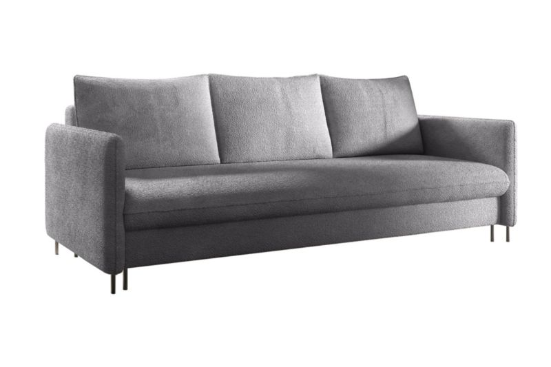 Sofa Bettso Belis Boucle 216 x 91 cm z funkcją spania szara 1szt.