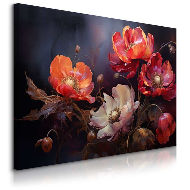 Obraz Muralo Do Sypialni Maki Polne Kwiaty Natura Rośliny Abstrakcja 120x80 cm 1 szt.