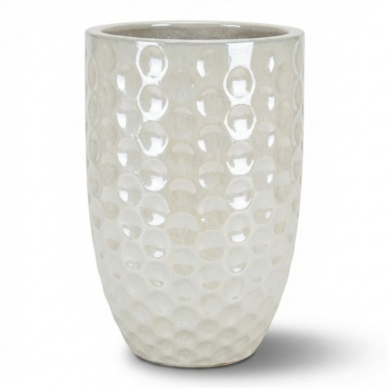 Doniczka ceramiczna Provencelia MEROVEE szkliwiona mrozoodporna 30 x 45 cm Perłowy 1szt