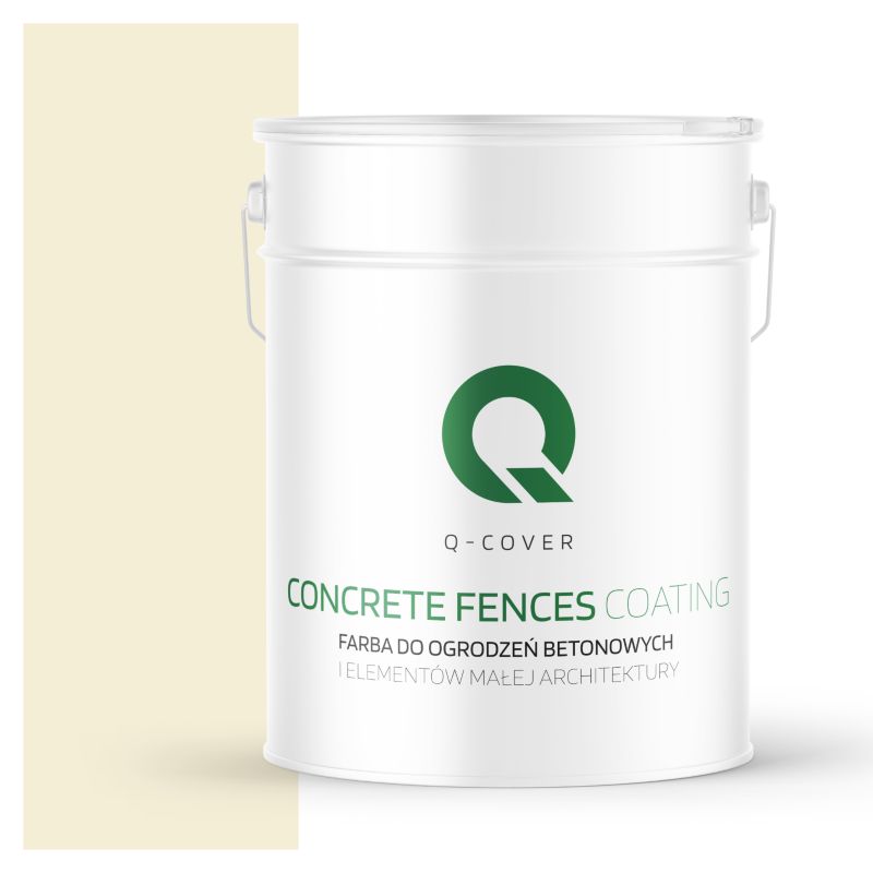 Farba do Ogrodzeń i Płotów Betonowych Q-Cover Biel Złamana w Żółty F641 10L