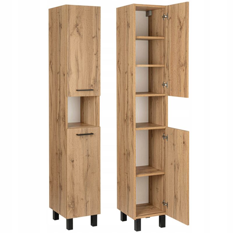 Słupek łazienkowy MyFurni, 30 x 35 x 180 cm, dąb wotan, stojący, 1 szt.