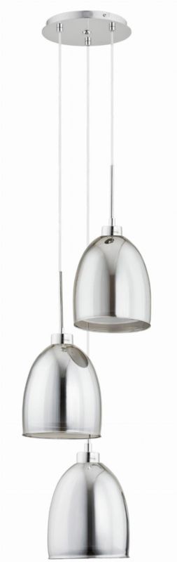 Lampa sufitowa Alfa Ronda chromowana-grafit duże szklane klosze 3xE27 x 60W 1 szt.