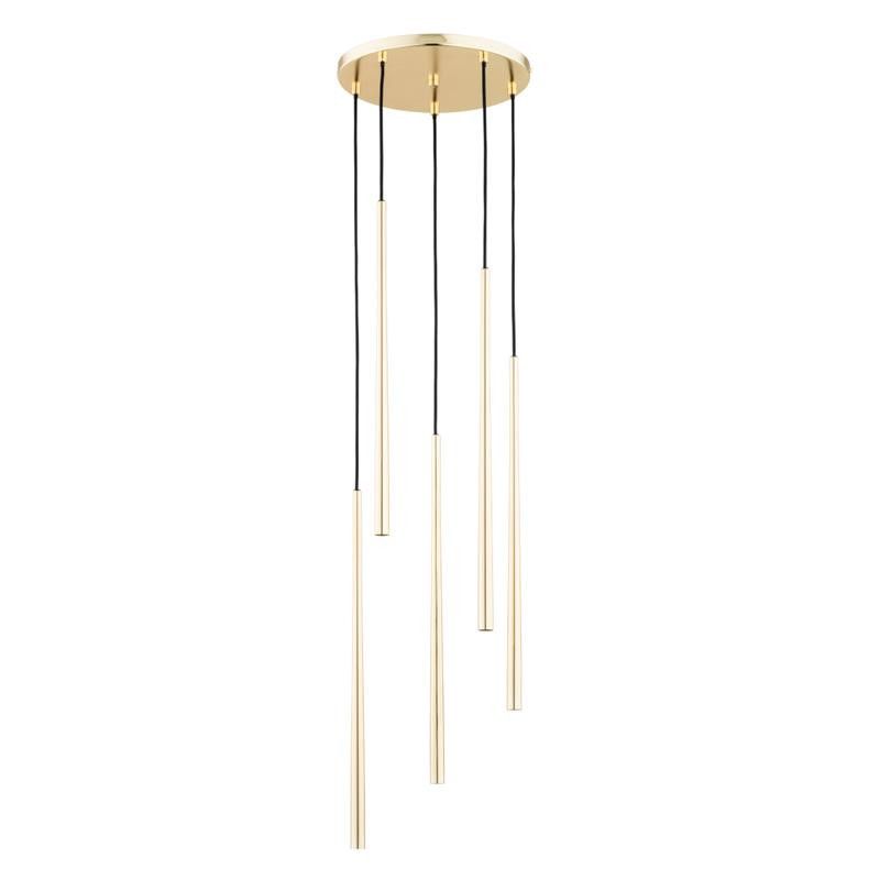 Lampa wisząca Alfa Carmen złota wym: 120 x 30 x 30 cm 5xG9 x 10W 1 szt.