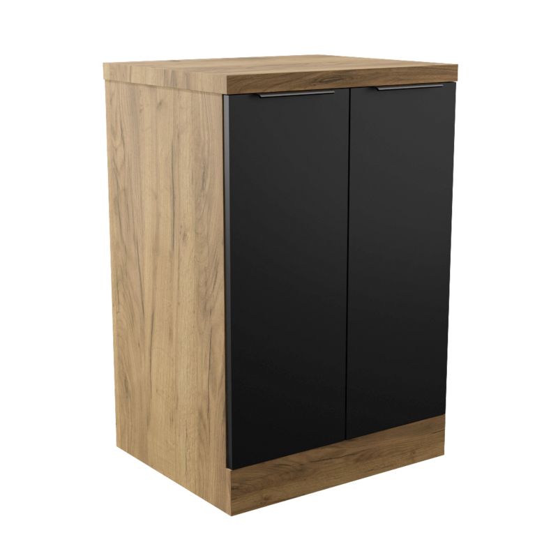 Szafka Łazienkowa SKXMeble Stojąca Aria Złoty Craft i Czarny 90x50x50 1szt.