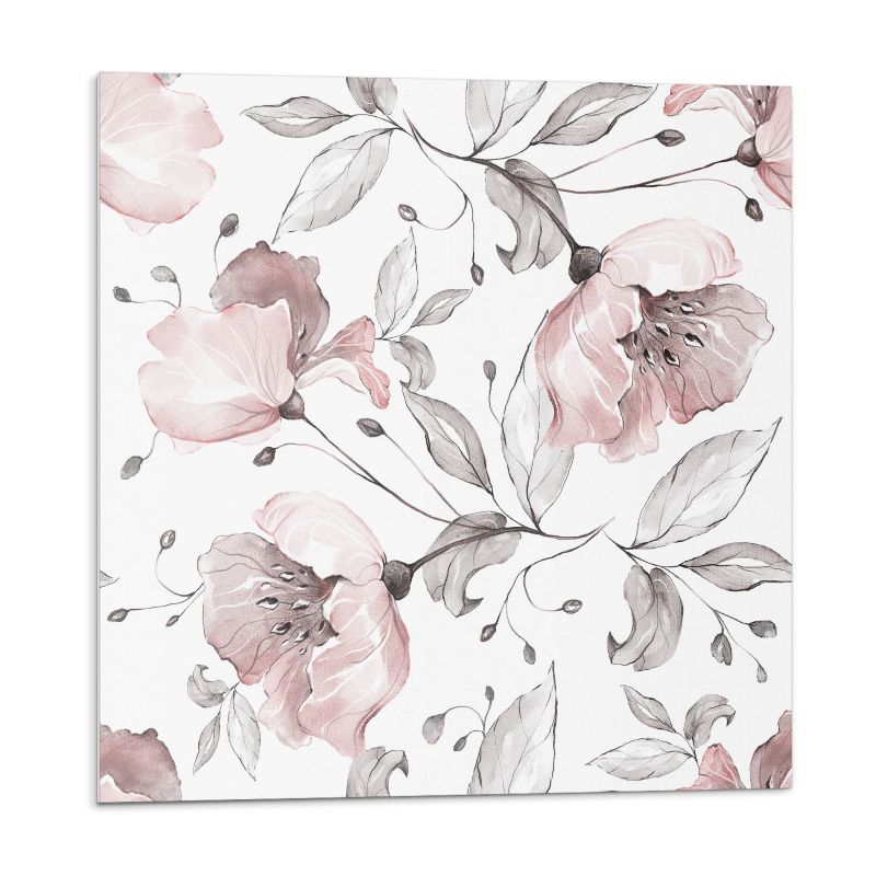 Kafelki samoprzylepne Wallfluent 30x30 cm Akwarelowe kwiaty w delikatnym wzorze 9 szt.