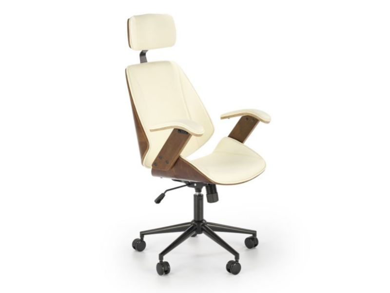 Fotel Halmar biurowy IGNAZIO orzech/kremowy 1 szt