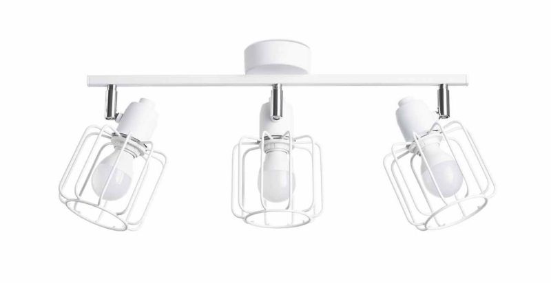 Lampa sufitowa wisząca Sollux Lighting Belluci 8769 biała chromowana industrialna 3xE14 x 1 szt.