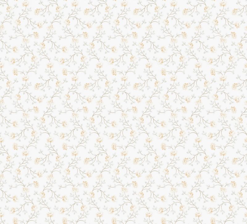 Tapeta Sanders & Sanders kwiaty białymIżółtym 53 cm x 10 m - 1 rol.