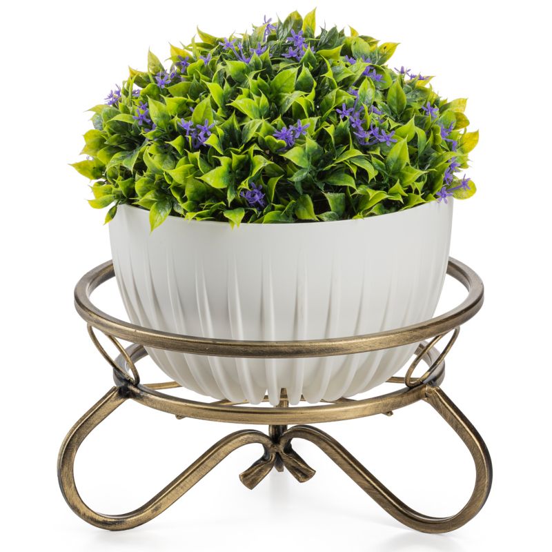 Kwietnik Stojący Dąstal Metalowy Złoty 28x16 cm 1 szt.