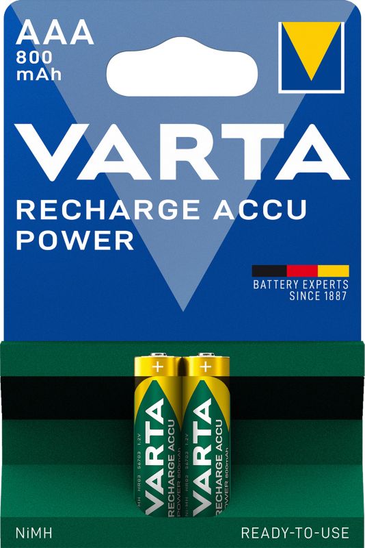 Akumulatorki VARTA Recharge AccuPower AAA 800 mAh 2 szt.