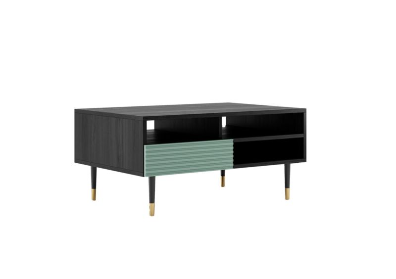 Nowoczesna ława z szufladami IMPERIO pistacjowa do salonu