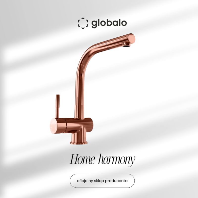 Bateria kuchenna z wyciąganą wylewką GLOBALO Lobio Copper 1.1 1 szt.