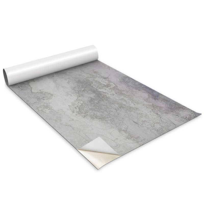 Okleina Meblowa Wallfluent 100x50 cm Szary poplamiony beton Folia Na Meble I Szafki 1 rol.