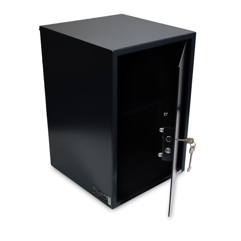 Sejf biurowy Bituxx masywny zamykany na klucz 48L czarny 1 szt