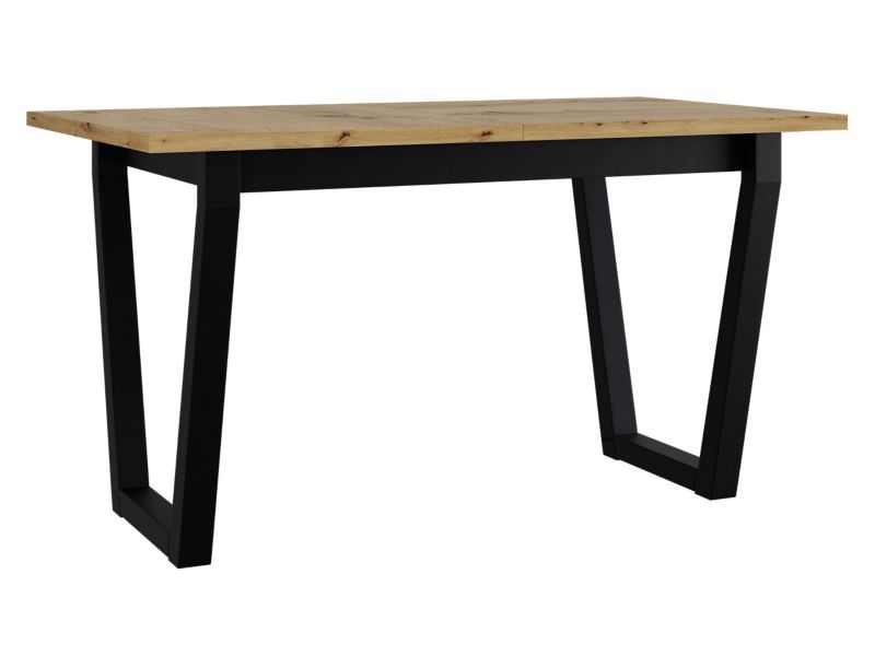 Stół rozkładany MIRJAN 24 Ikon II 80x140/180 dąb artisan + czarny metal 1 szt.