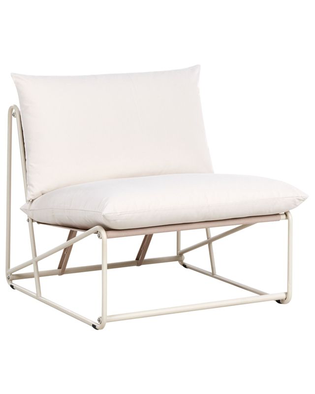 Krzesło ogrodowe z poduszką Pico Metal Jasnobeżowy 1 szt.