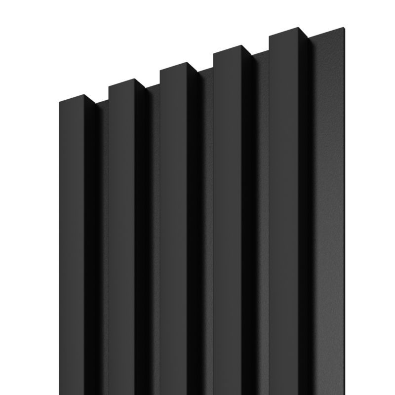 Panel lamelowy ścienny Stegu Linea Select MDF 265 x 24,5 cm czarny